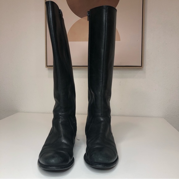 Corso Como Tall Black Leather Boots Size 7 - Picture 12 of 16